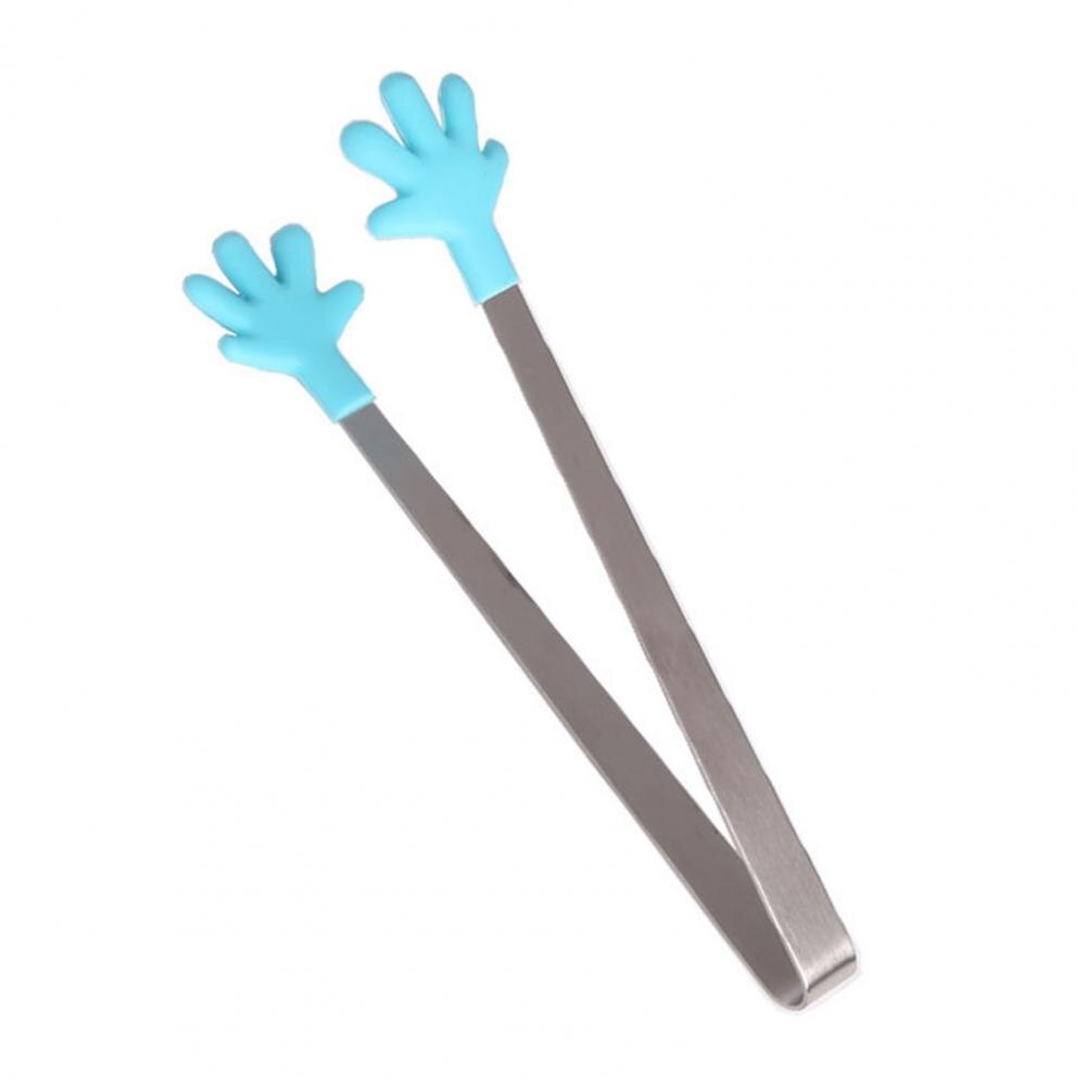 Food Clip Portable Cute Stainless Steel Mini Hand-Shaped Ice Cube Sugar Tong Kitchen Supplies Cake Shop Bread Clamp Gadget Clips