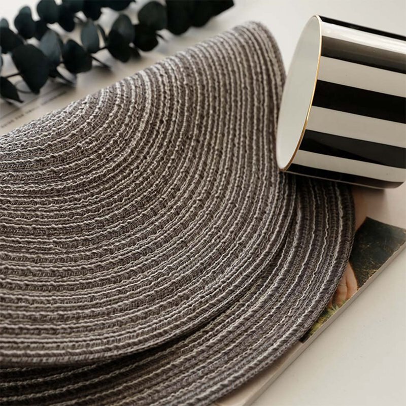 Napperon isolant en fil de coton, rond, solide, antidérapant, accessoires de cuisine, décoration de la maison, dessous de verre: GY2-18CM