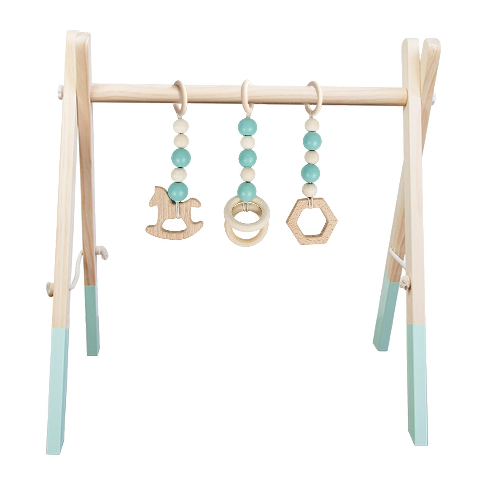 Nordic Houten Baby Activiteit Gym Spelen Kwekerij Zintuiglijke Ring-Pull Speelgoed Fitness Frame Kamer Decor Kleding Rack Speelgoed Voor kinderen: Burgundy