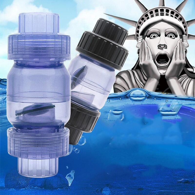 Flowcolour Check Valve, Water Pipe, Water Pump, One-way Valve, PVC Flap Type Fish Tank, Check Three-point Pipe Fittings