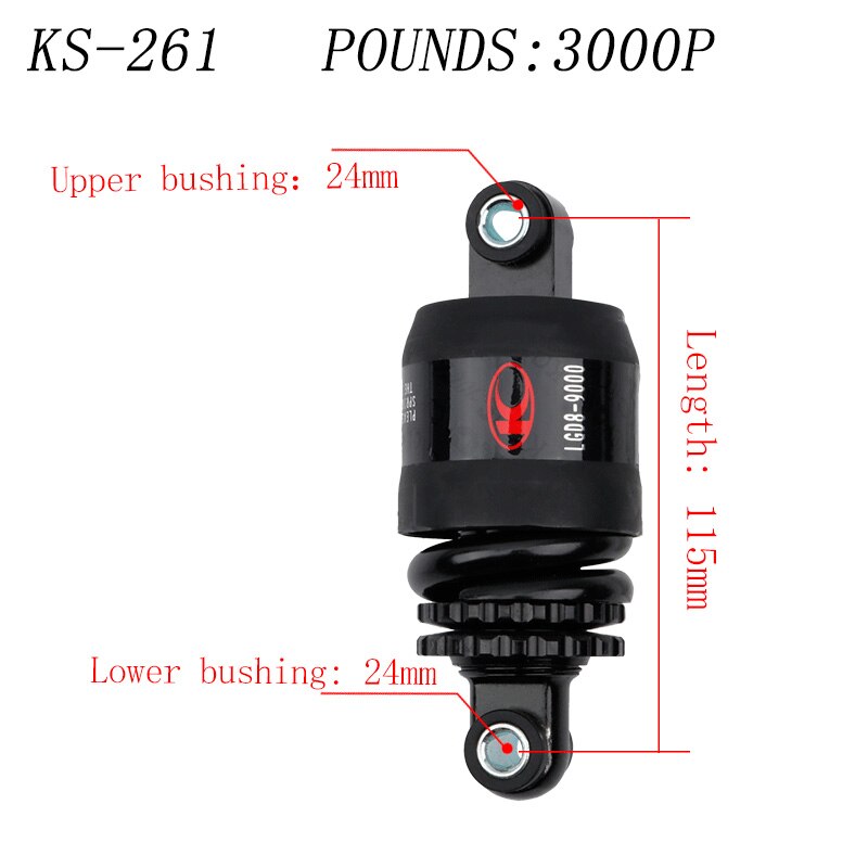 Ks Schokdemper Mountainbike Achter Blaas Vouwfiets Elektrische Voorjaar Schokdemper Scooter 1200 3000 Lbs: KS261 115mm