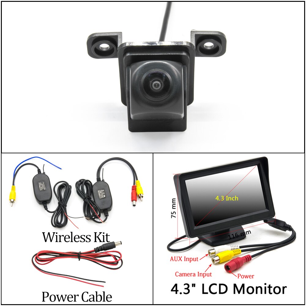 Owtosin HD 1280*720 Fisheye Rückansicht Kamera Für SsangYong Tivoli/Tivoli XLV/Tivoli Luft/LUVi Auto Monitor: Nocken 4.3 LCD Wireles