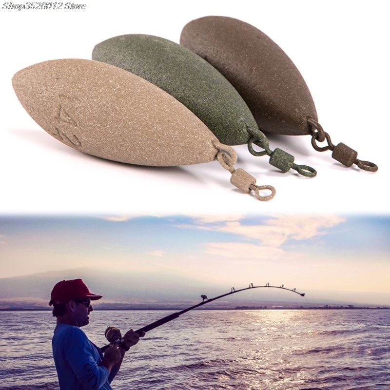 Fiske sänkare bly vikt oval form vikter vridbar tackla karper leder tillbehör 71g/85g/99g/127g/142g