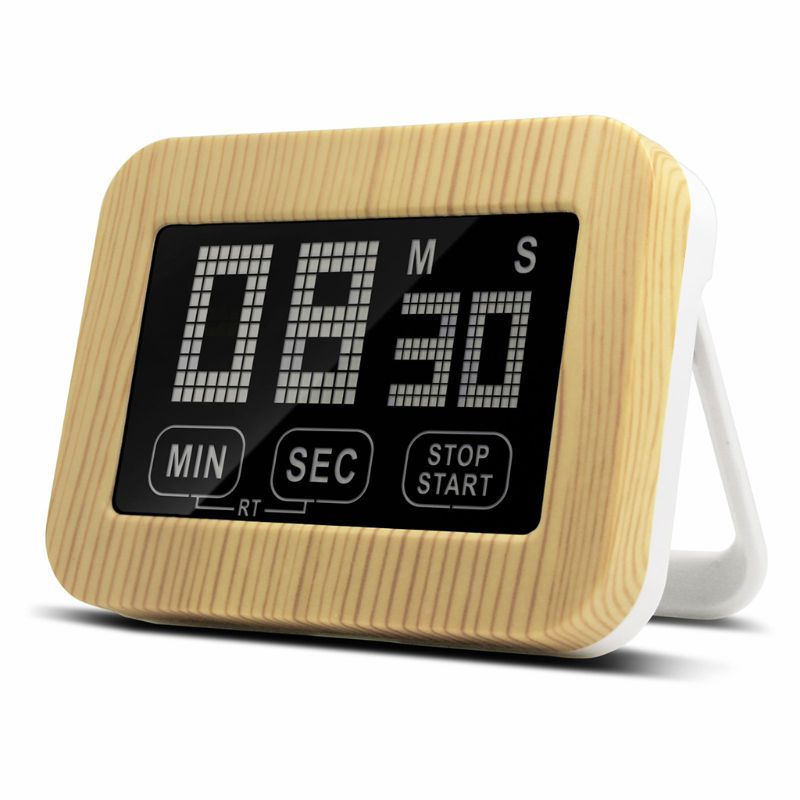 Touch Screen Luminous Kitchen Timer LCD Display Magnetic With Stand Timer Luminous Loud Alarm Digital Study Timer