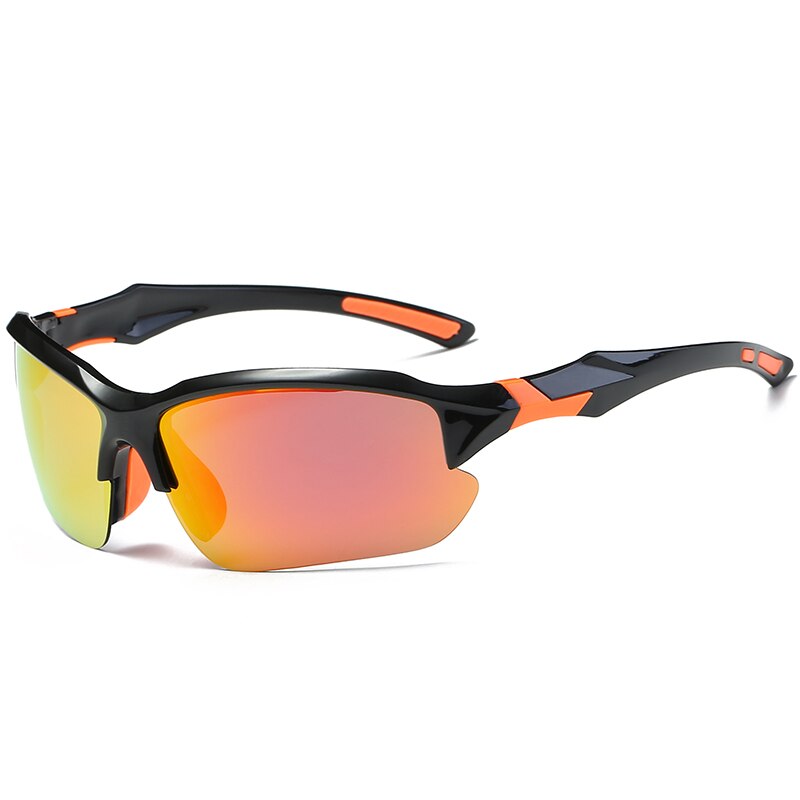 Lunettes De Sport UV400 – Cyclisme, Running, Pêche – Verres Bleus Miroir, Blanc