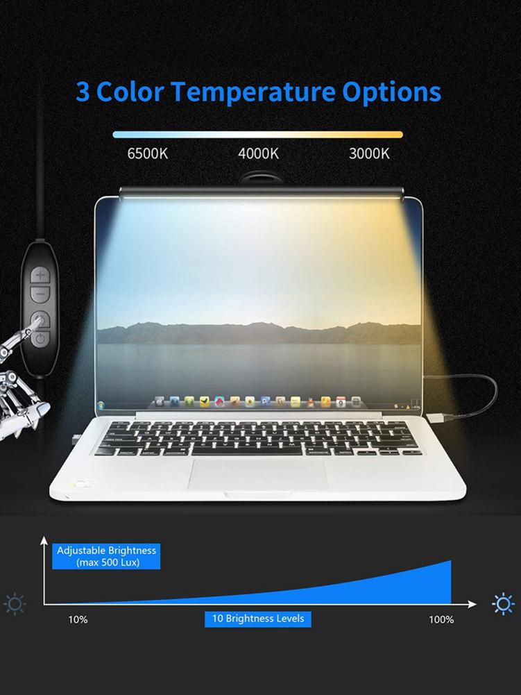USB LED Light Desk Lamps Dimmable Monitor Laptop Screen Light Bar LED Desktop Table Lamp Eye Protection Reading Lamp