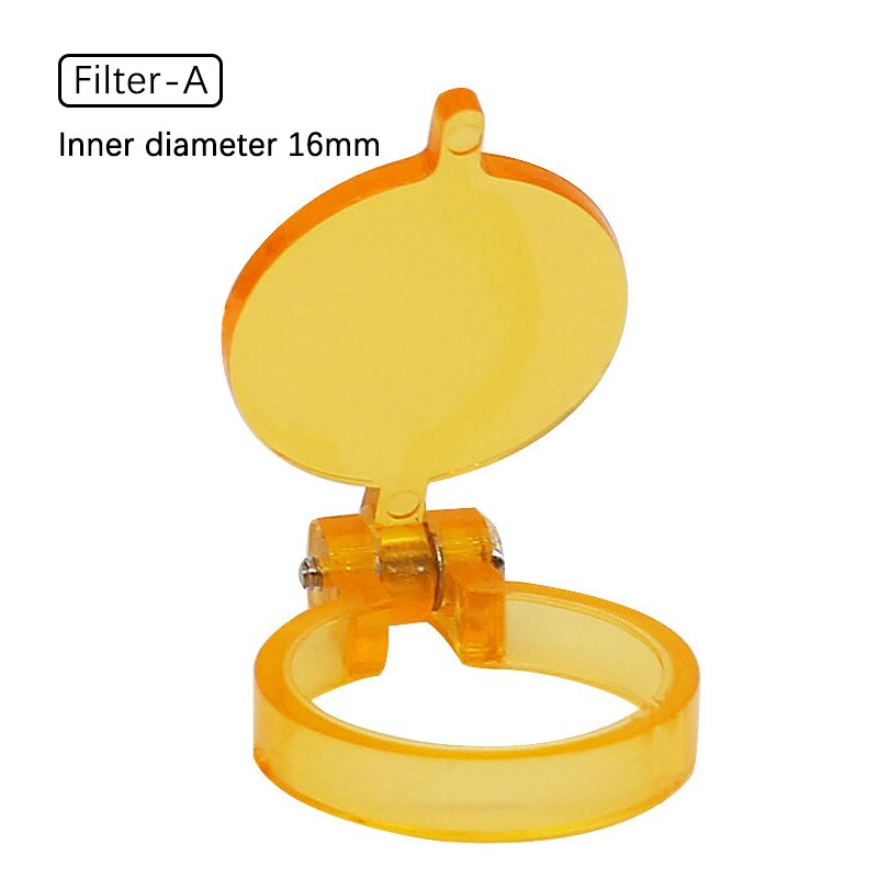clip per montaggio su fascia regolabile per occhiali da vista a portato giallo per accessori per lenti dentali binoculari: Filter-A