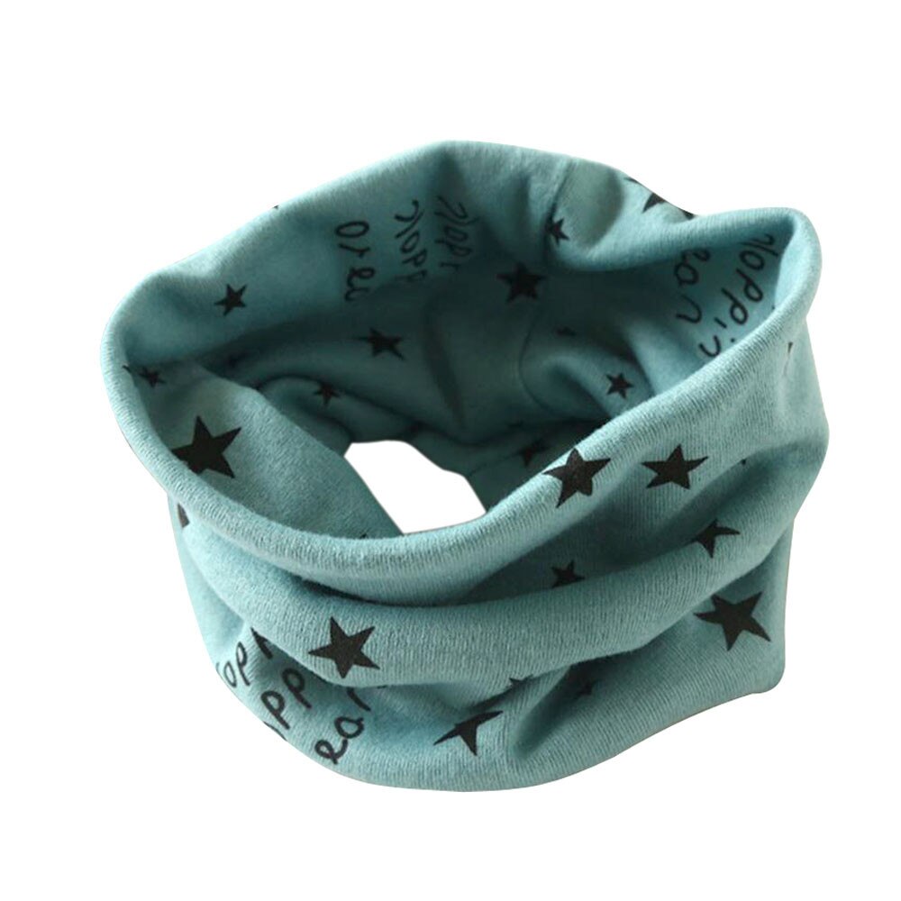 Bufandas de cuello redondo para bebés, bufanda de algodón de 40x37cm para niños de 2 a 10 años, otoño e invierno,: Green 