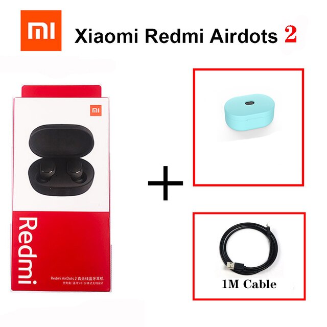 Xiaomi Redmi Airdots 2 Mi True Wireless Bluetooth 5.0 TWS Earphone Gaming Headset Left Right Low Lag Mode Stereo Auto Link: Brown