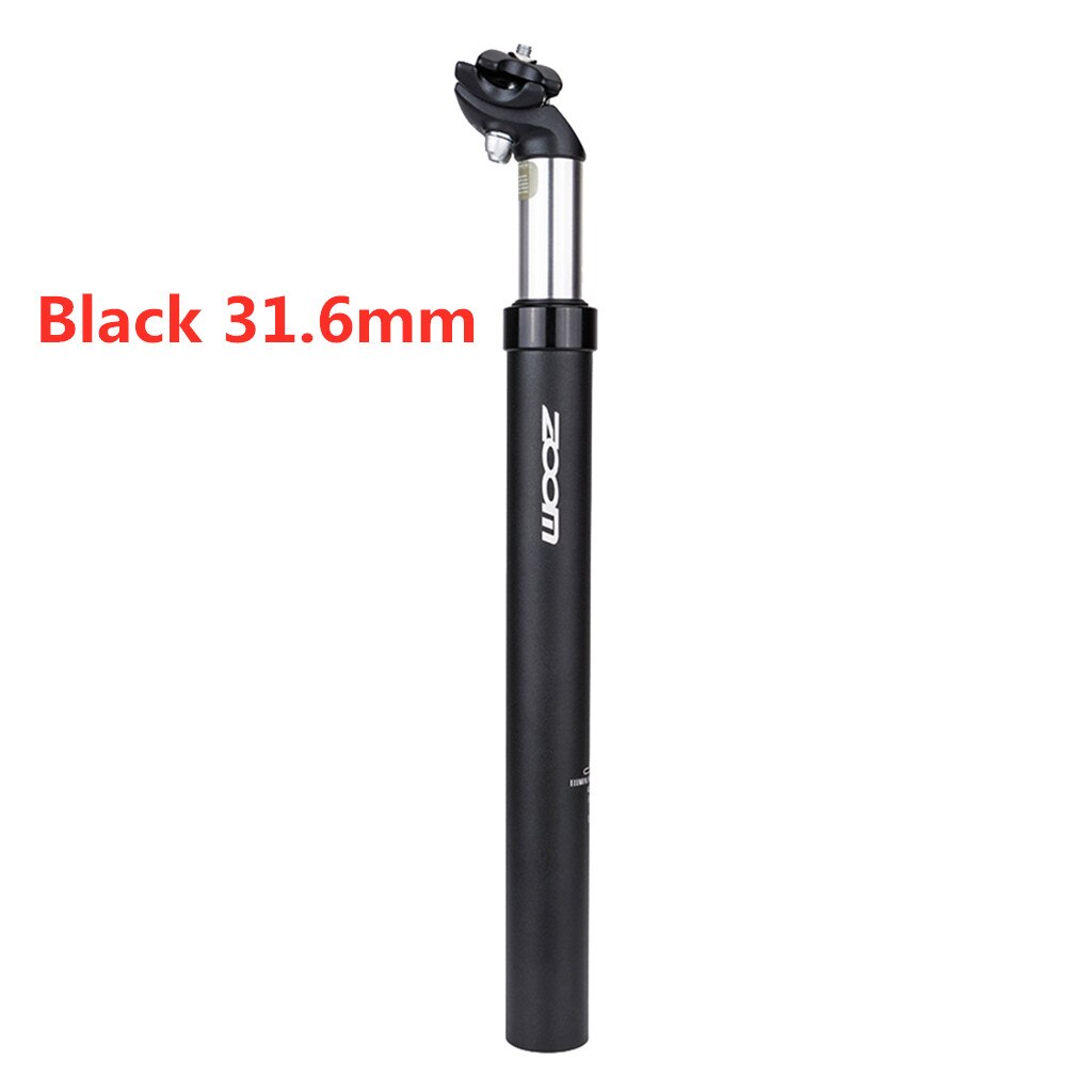 Aluminum Bicycle Shock Absorber Seat post Mountain Road Bicycle Suspension Seatpost 27.2/ 31.6mm: Black 31.6mm