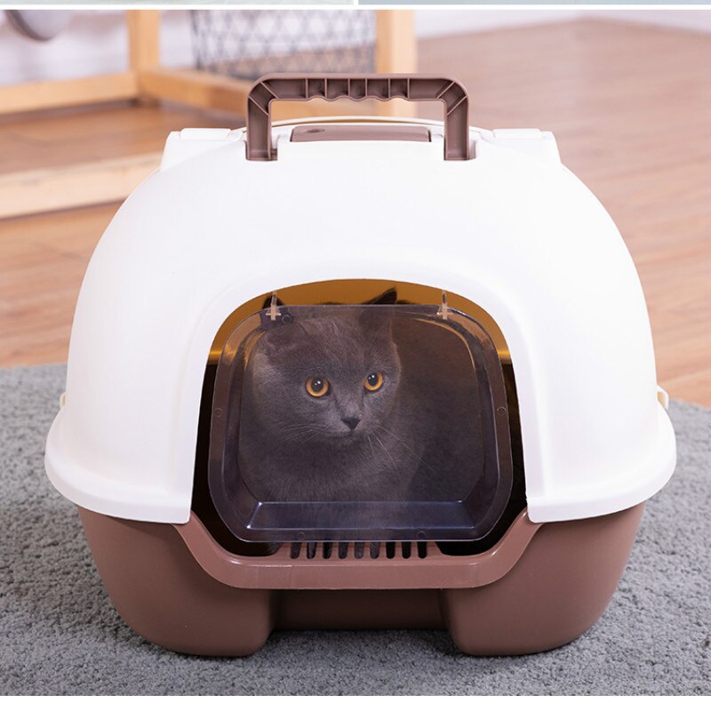 Bassin à litière entièrement fermé pour chat, toilette désodorisante et anti-éclaboussures, tabouret à salade, très Large, fournitures pour chats, WJ112110