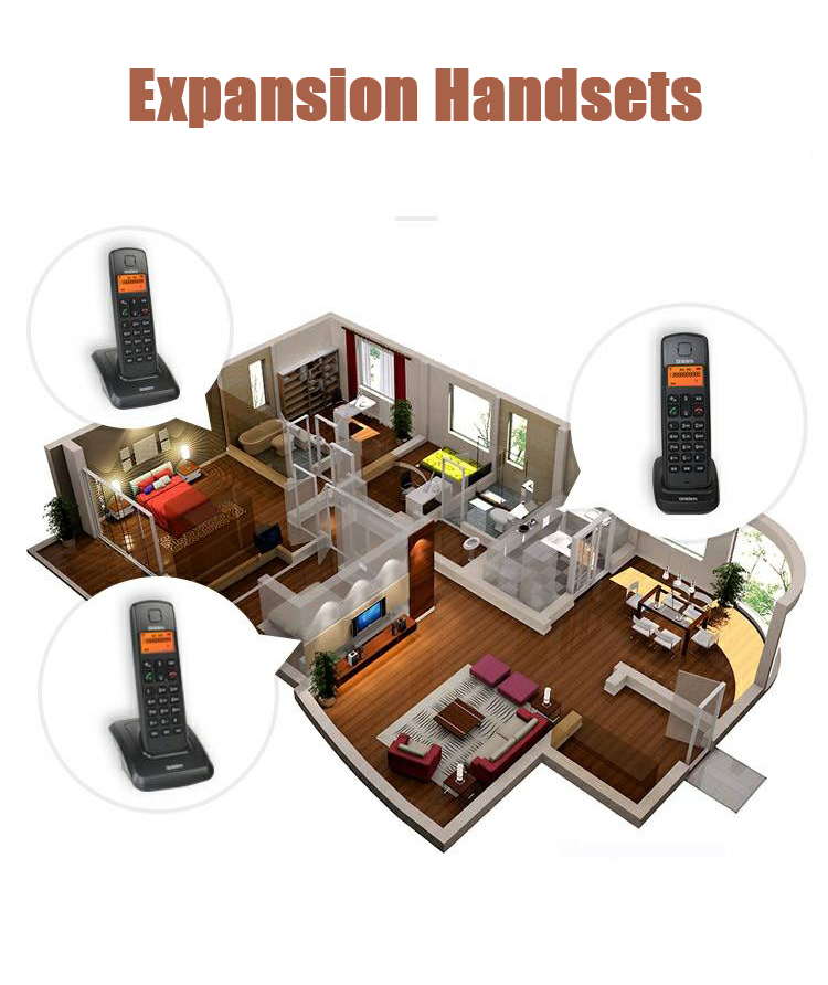 Digital Cordless Phone With Interphone Alarm Call ID Handfree Backlit LCD Fixed Wireless Telephone For Office Home Bussiness