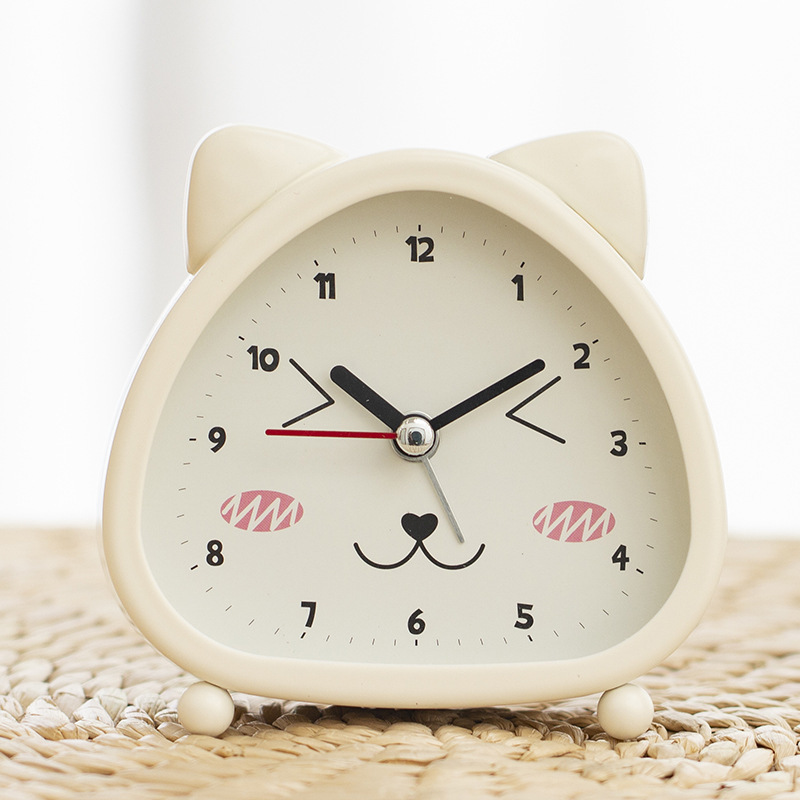 Cartoon Kleine Wekker Studenten Gebruik Nachtkastje Lichtgevende Kinderen Mute Creatieve Persoonlijkheid Lui Klok Alarm: 02