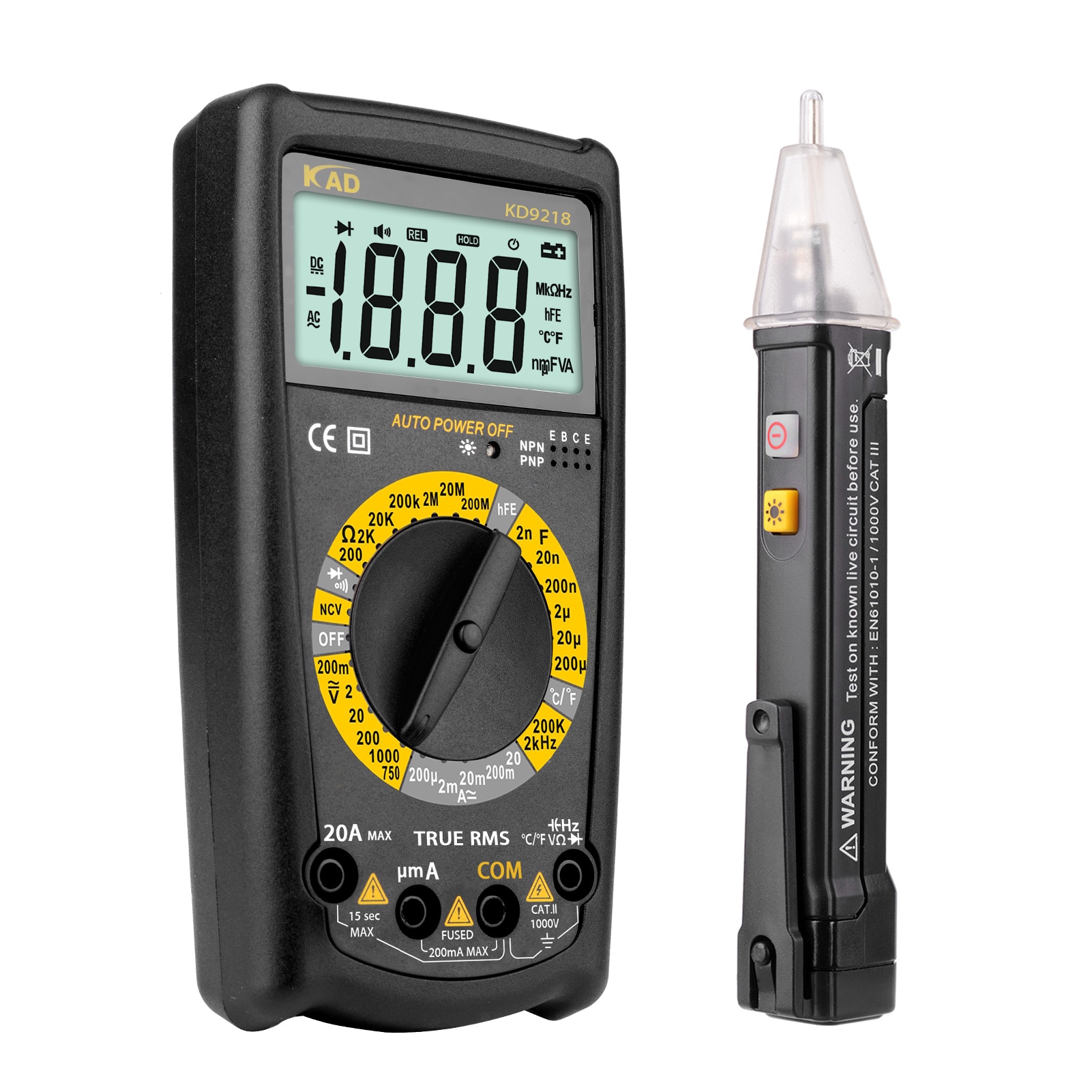 Digital Multimeter Test Pencil Voltage Testing Tool Electrical Tester Meter Capacitance Meter