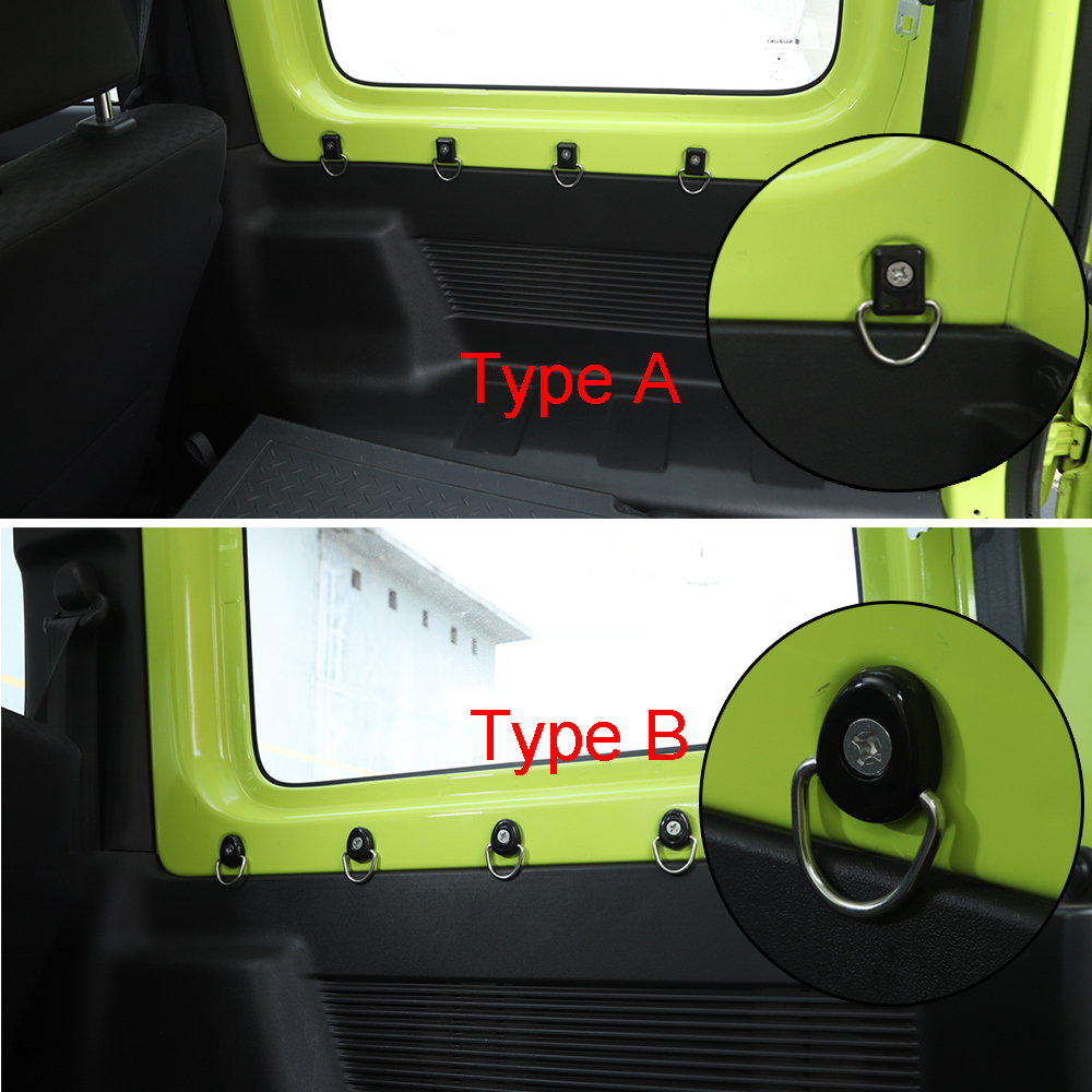 Anclajes de amarre, hebilla de anillo en D, gancho de caja trasera de tornillo para Suzuki Jimny 2022 2023 JB64 JB74, accesorios de Interior de coche