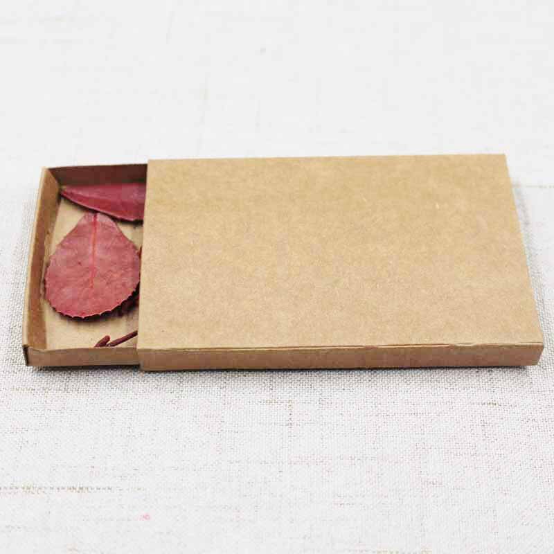 10pcs DIY blank kraft/black/white cardboard slide drawer box / candy favor packing display box custom cost extra: Brown