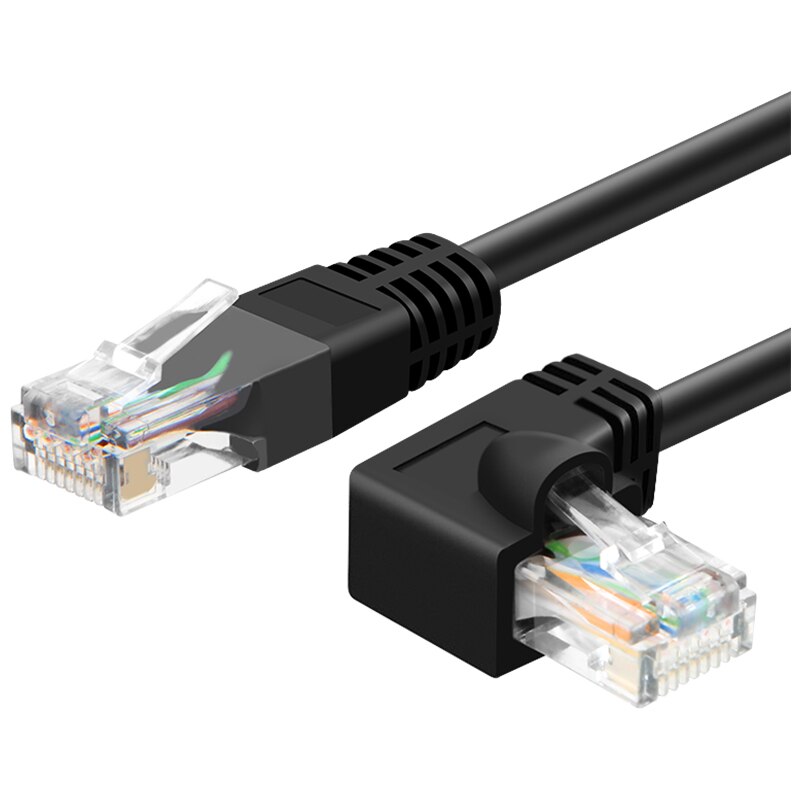 Cavo RJ45 26AWG CAT6 UTP lato angolato forma a L RJ45 cavo Patch forma cavo Ethernet cavo Lan CAT5 Gigabit CAT6 gomito 1m 1.8m 3m: Left / 1m