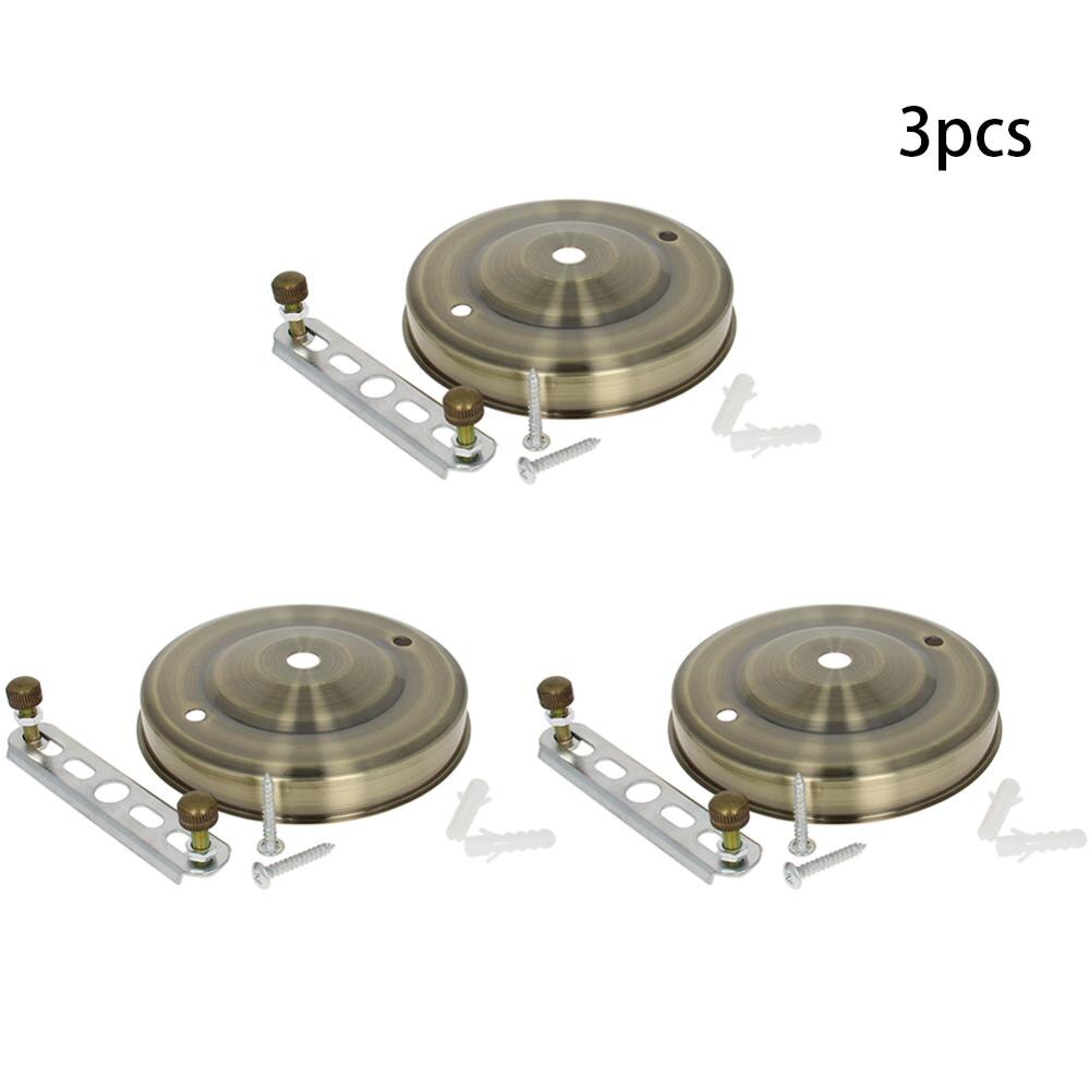 3/5Pcs Pendant Lamp Base Plate Lighting Accessories Ceiling Light Plate Kit Chassis Base 105x23mm For DIY Household Home Lights: Antique bronze 3pcs