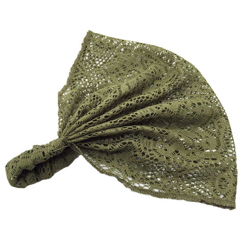nuevas mujeres Yoga encaje hueco cabeza envolver amplia diadema flor diadema accesorios al por mayor y al por mayor # K29: D