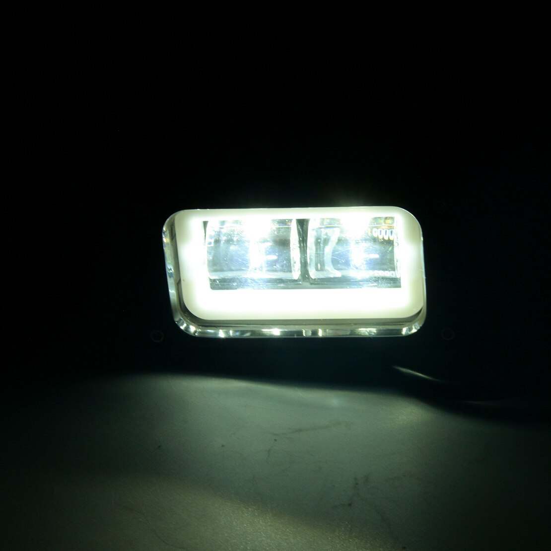 Luz LED de Ojos de Ángel para coche, lámpara de circulación diurna Universal para SUV, todoterreno, ATV, camiones, 4WD, CC 9-32V, 4 pulgadas