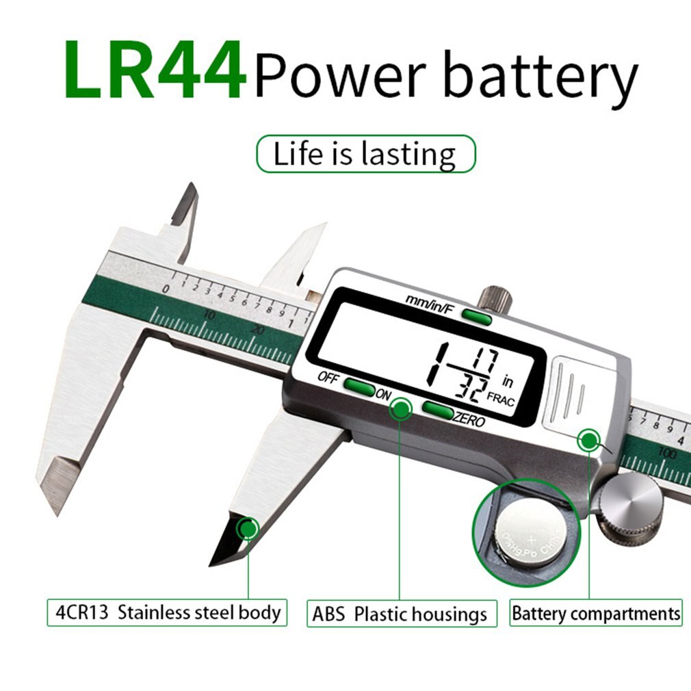 150Mm Fraction / Mm / Inch Stainless Steel Digital Caliper Electronic Metal Pachometer Calibrator Measuring Caliber