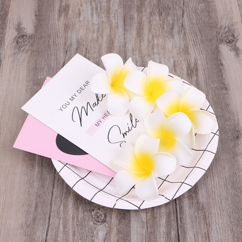 5 sztuk Plumeria hawajska pianka kwiat lei ślub impreza dekoracja spinka robić włosów