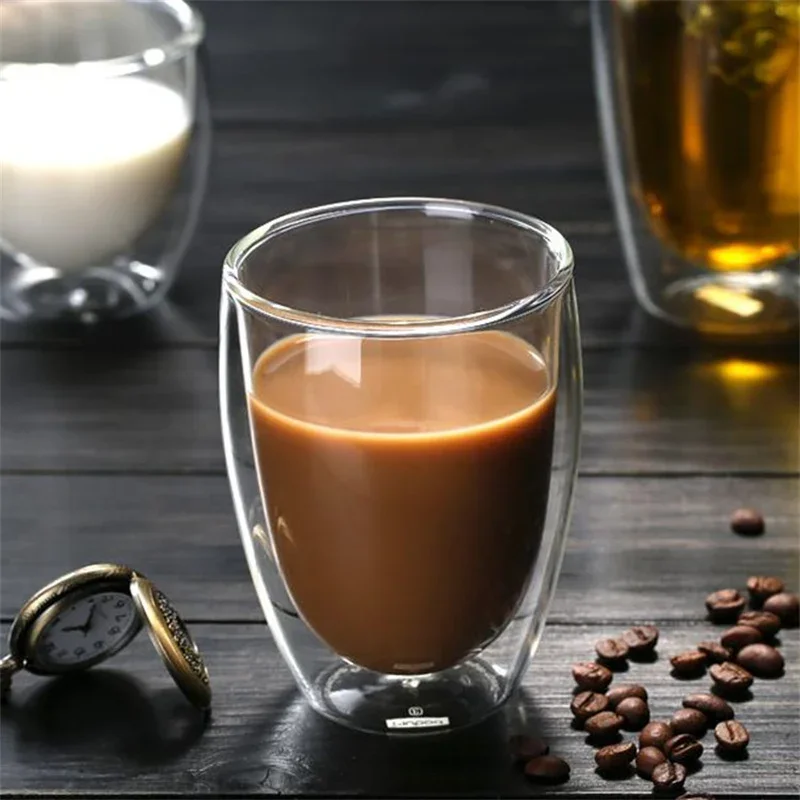 5 maten dubbelwandige geïsoleerde glazen beker heldere espresso koffiemokken handgemaakte biermok thee melkglas whisky glazen kopjes drinkgerei