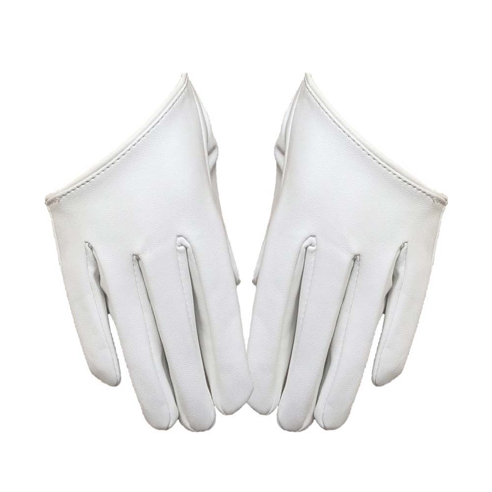 Women's Leather Gloves Half Palm Gloves Half Full Finger Driving Show Jazz Gloves Pole Dance Performance Gloves: 9
