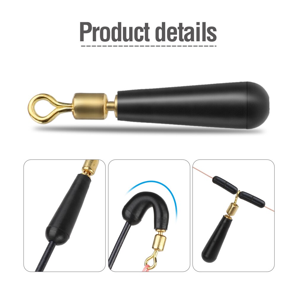 20 pcs Drift Fishing Floats Seat Copper Head Rubber Bobber For Led Fishing Float Rotation Buoy Seat