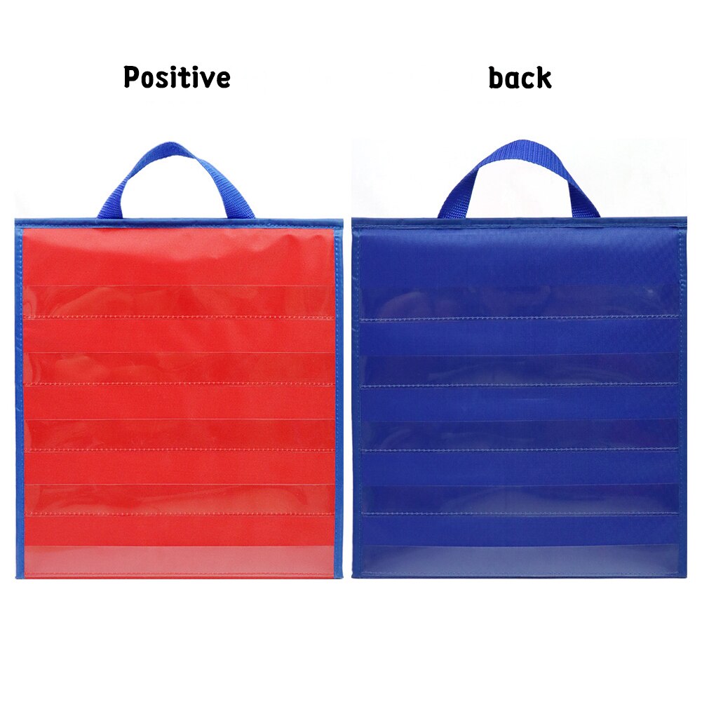 Double-sided Self-standing Foladble Desktop Pocket Chart for Classroom Home Teaching Kids Children Educational Tools