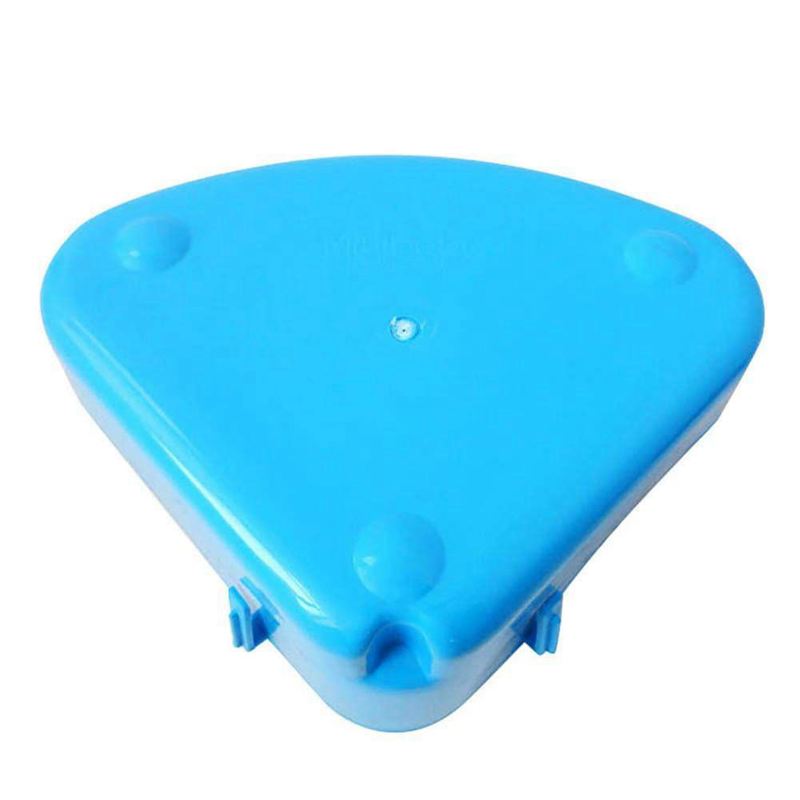 Bandeja de arena para conejo y hámster, esquinero orinal para animales pequeños, azul
