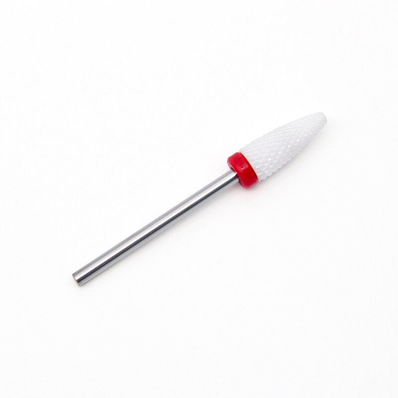 Brocas de taladro de cerámica para uñas LKE, 1 Uds., cortador de fresado para manicura, cortador para pedicura, limas eléctricas para uñas, broca: B