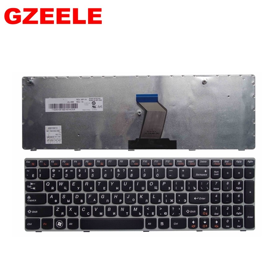 RU laptop klawiatura robić lenovo G570 G575 Z560 Z560A Z560G Z565 G570ach G570G G575AC G575AL G575GL G780 G770 G560 rosyjska RU