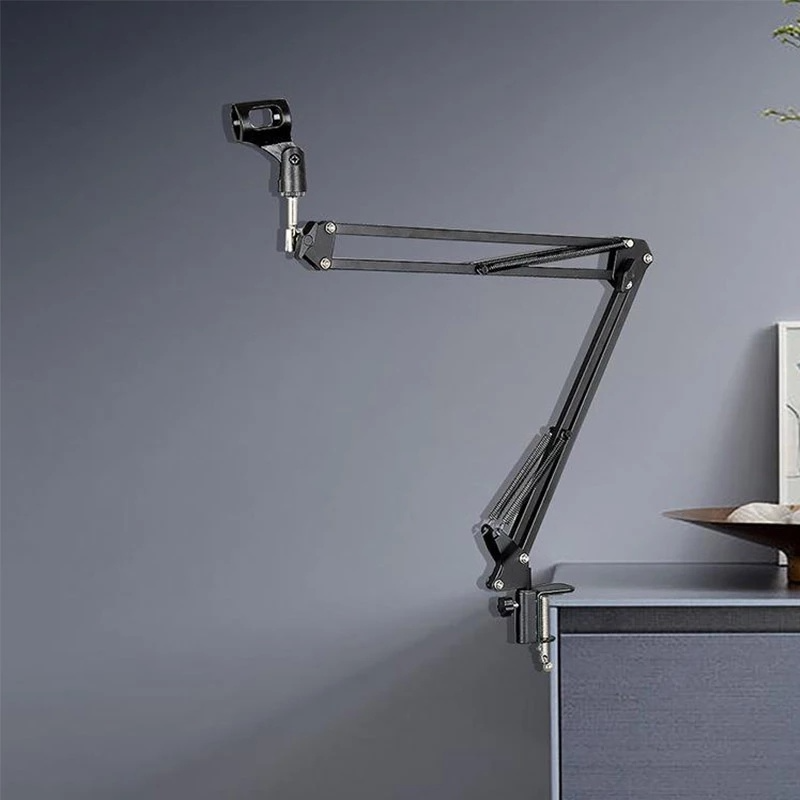 NB-35 Broadcasting Studio Microphone Mic Stand Boom Scissor Suspension Arm Mount Shock For Mounting On PC Laptop Notebook