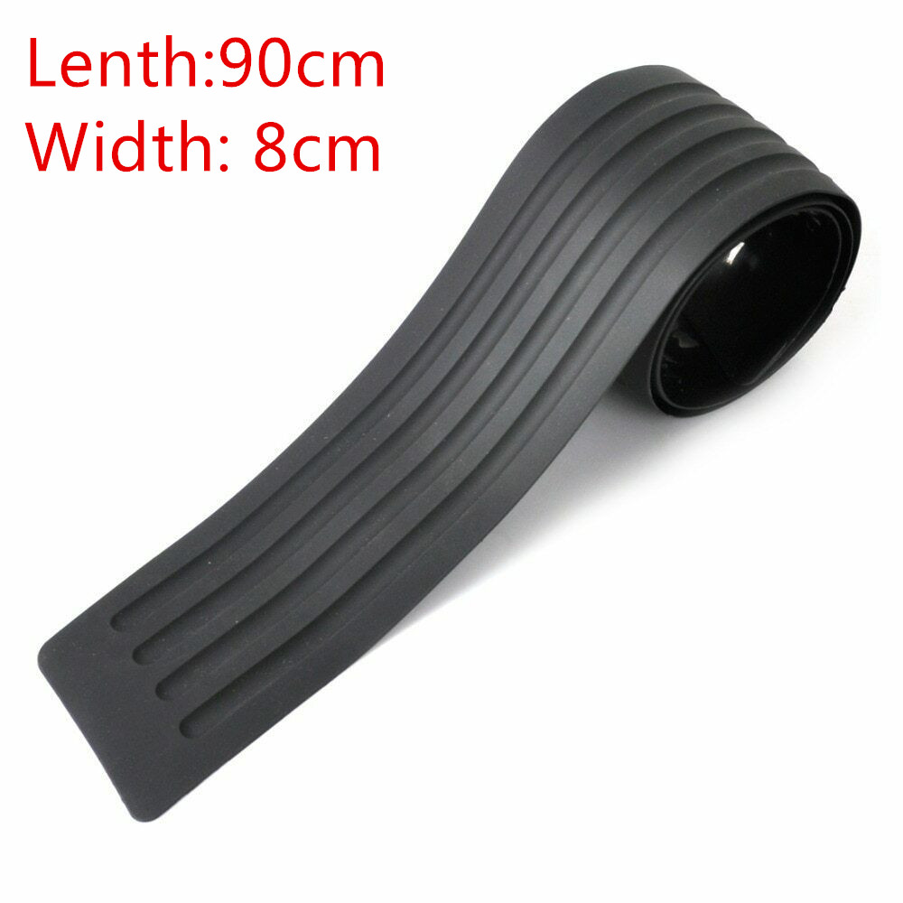 Adhesivo para maletero de coche SUV, Protector de umbral de puerta para parte trasera de carrocería, parachoques, barra de rascar, Protector, embellecedor, cubierta de goma, cinta protectora, alfombrilla de estilo de coche: 90CM