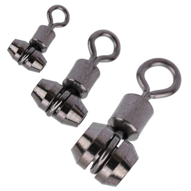 20Pcs Vissen Wartels 3-Way Swivel S/M/L Koper Draaibare Haak Gear Connector Vissen Connector draaibare Haak Voor Karpervissen