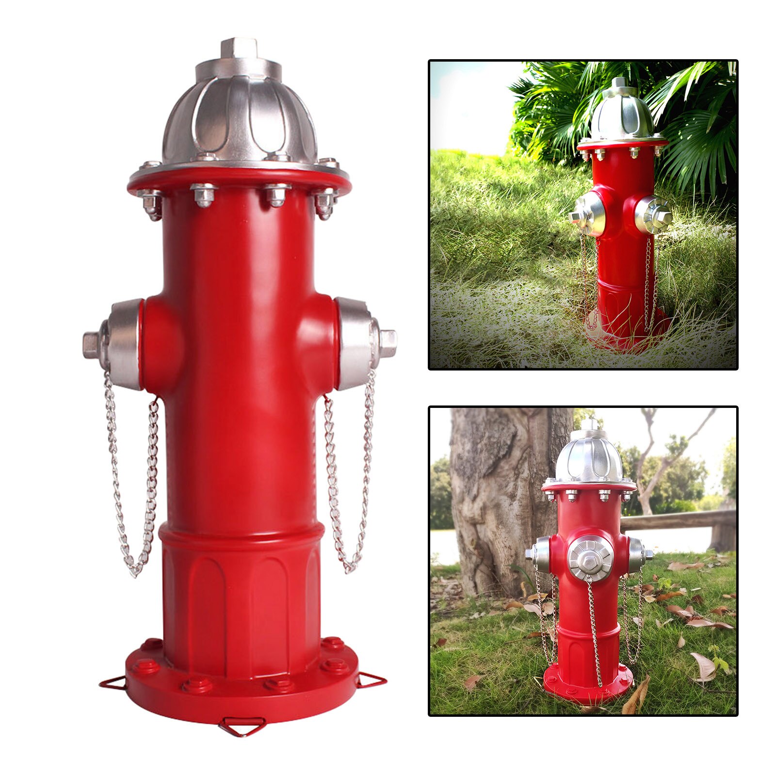 Garden Statue Fire Hydrant Yard Outdoor Sculpture Decor Dog Pee Post Training Decoration Ornaments Fairy Garden Photo Props