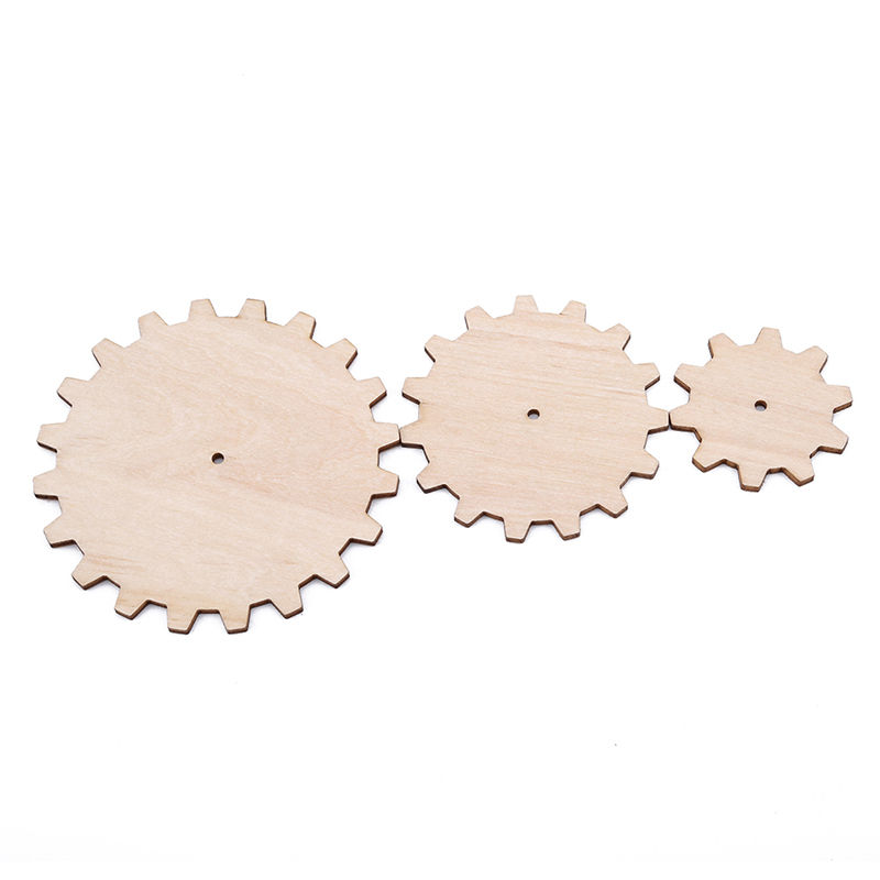 10 pièces en bois inachevé engrenage Puzzle dessiné à la main Doodle accessoires pour pièces de jeu de société artisanat projets ornements