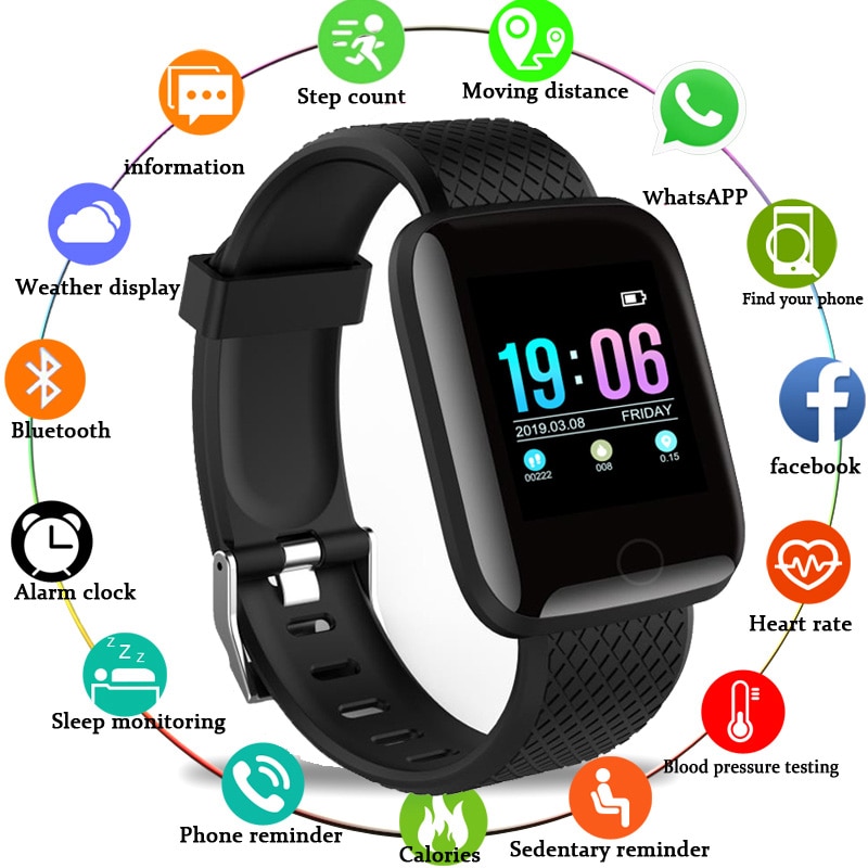 Smart Watch Men Blood Pressure Heart Rate Monitor Milanese Stainless Steel Smart Wristband Sport Fitness tracker Smart watch+Box