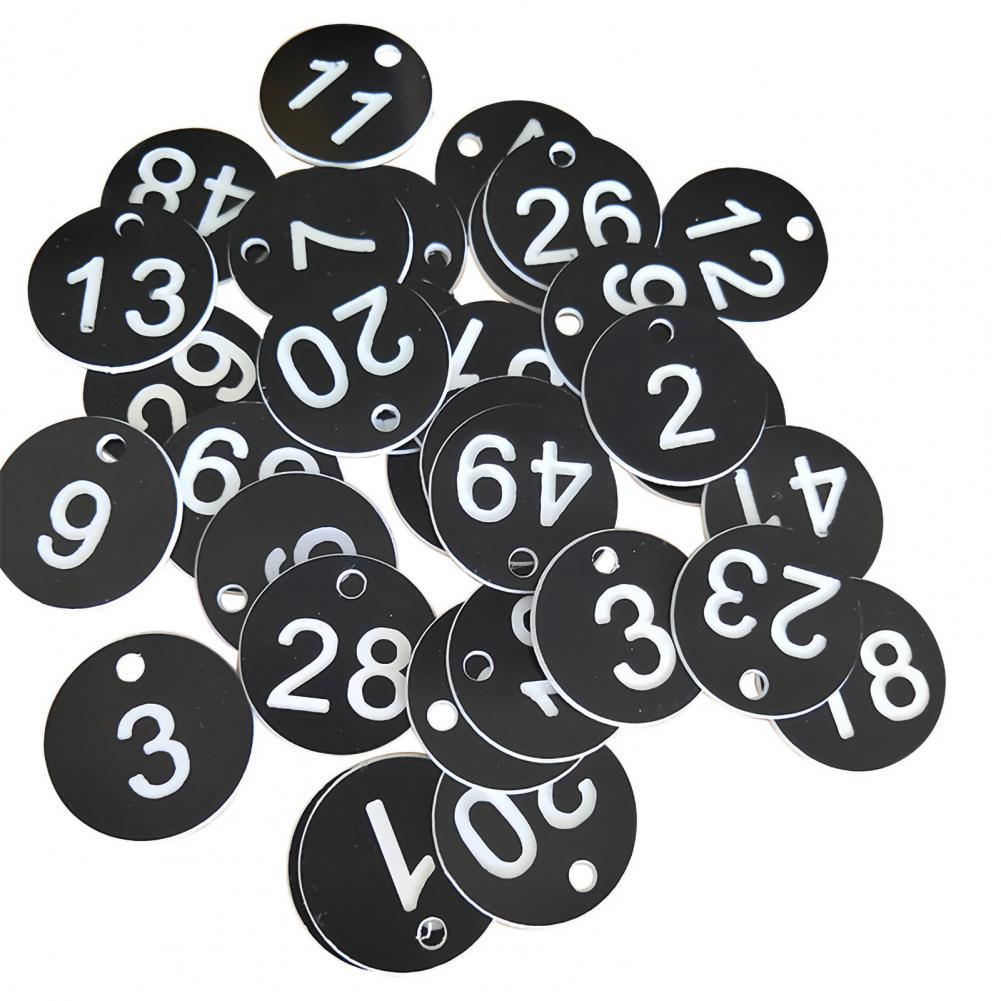 Etiqueta de colmena impermeable, etiqueta de identificación, 1-100 etiquetas numeradas, suministros de apicultura, identificación de Pubs, de señal de mesa, 100 piezas: Black