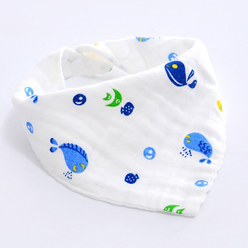 Katoenen Baby Slabbetjes & Burp Doeken Babyvoeding Meisje Bandana Bib Water Absorberen Baby Sjaal Burp Baby Spullen Baby Accessoires BC0023: Blauw