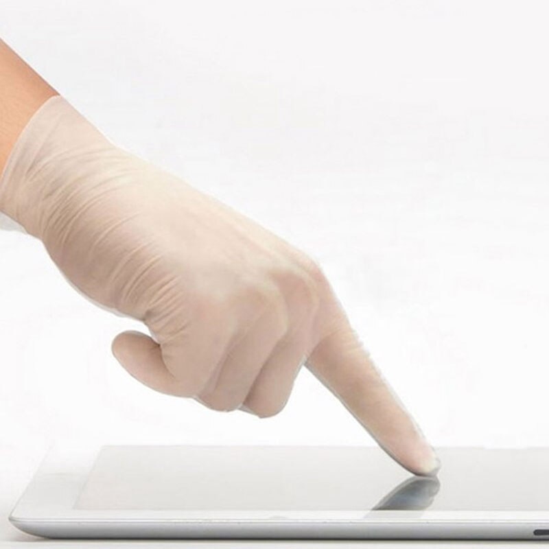 100 Pcs Food Grade PVC Examination Disposable Vinyl Gloves