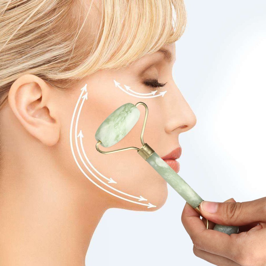 Natuurlijke Jade Steen Gezichtsverzorging Massager Handheld Anti Rimpel Gezicht Body Voetmassage Gereedschap Voor Facial Gezondheid Best verkoop