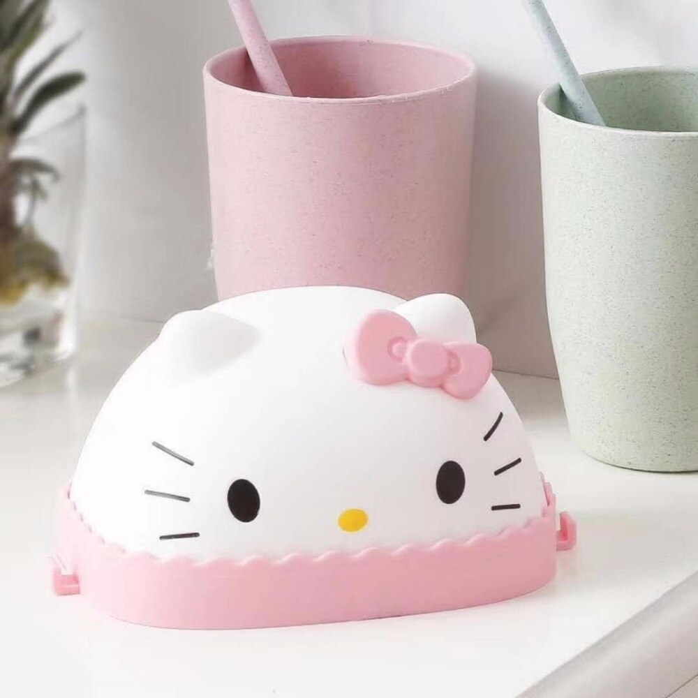 Boîte à savon avec couvercle personnalité créative dessin animé boîte à savon ventouse mural drain toilette gratuit poinçon porte-savon