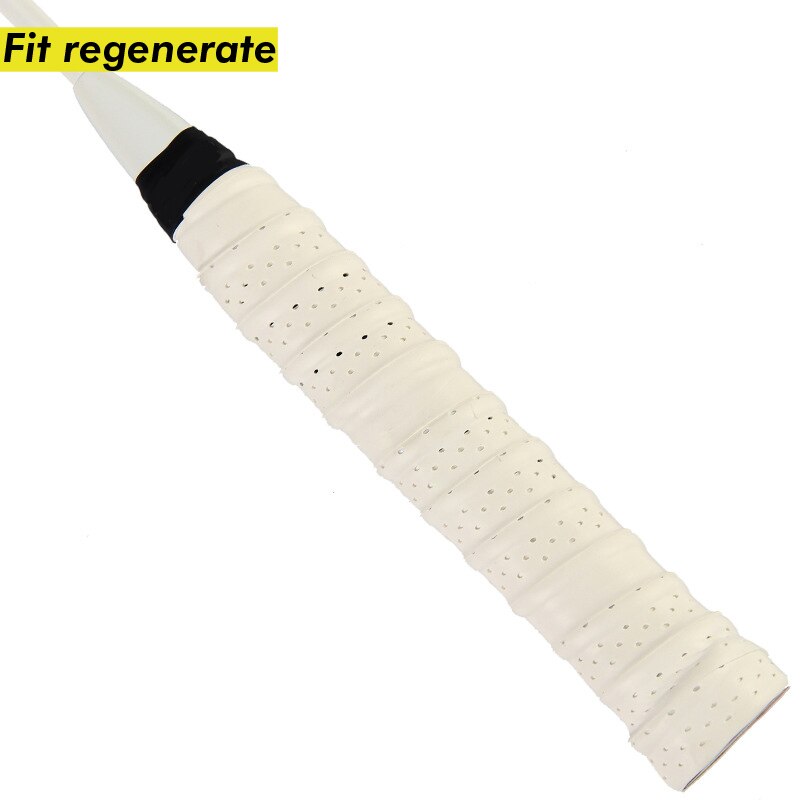 Anti-skli pustende sport over grip svettebånd tennis tape badminton racket grep: Hvit