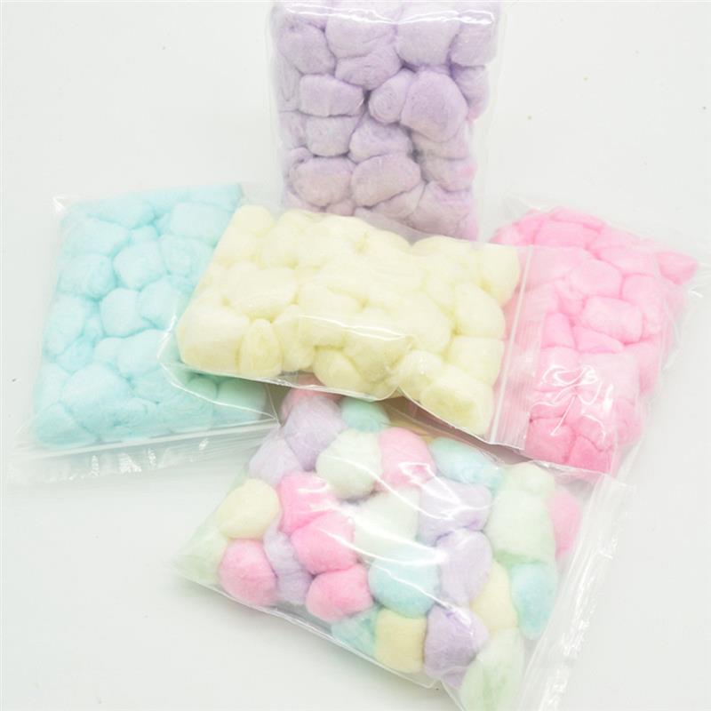 100Pcs Colorful Soft Cotton Balls Small Animals Toys For Hamster Rat Nesting Material Winter Keep Warm House Filler Supplies