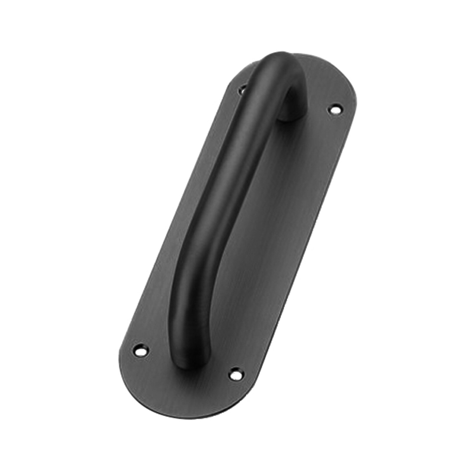 Tirador de puerta grande de acero inoxidable, manija de puerta con placa de empuje y tornillos, para restaurante, Bar, negocios, BV78: Matt Black