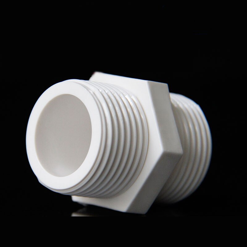 gogo PVC nipple fitting water supply pipe straight screw through double outer thread