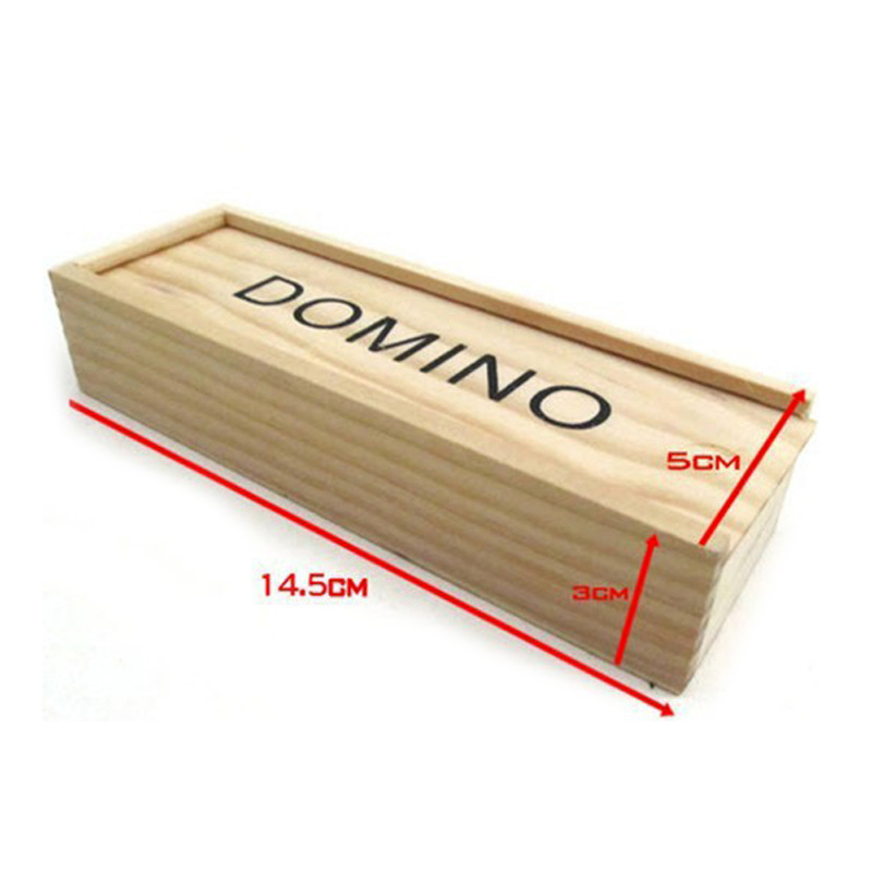 28 Stks/set Houten Domino Blokken Board Game Reizen Tafel Game Domino Speelgoed Voor Kid Kind Educatief Speelgoed TXTB1