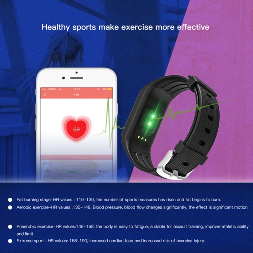 Modische Clever Armbinde draussen Clever Uhr Wasserdichte K1 Smartwatch Leichte Herz Bewertung Armbanduhr